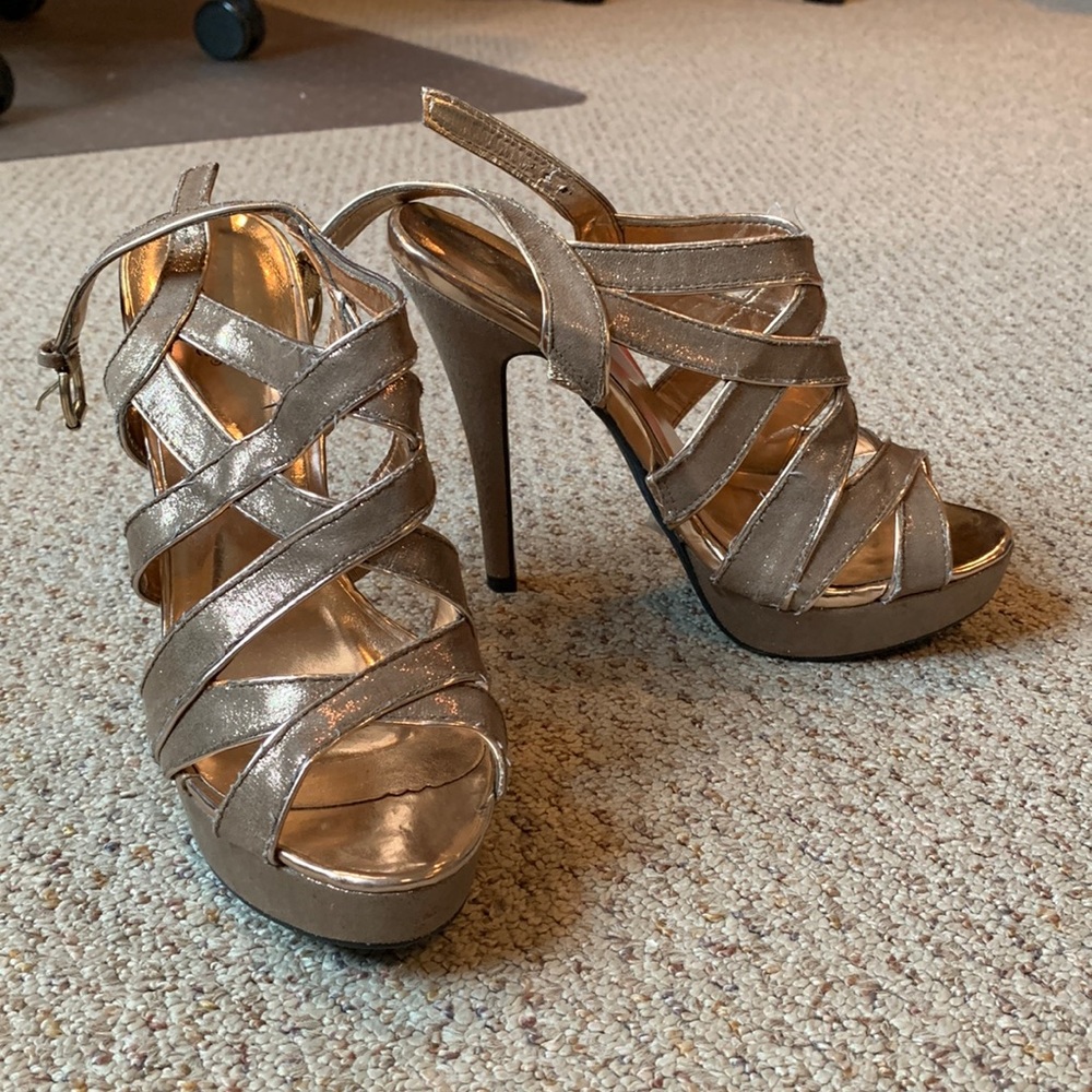Charlotte Russe rose gold heels